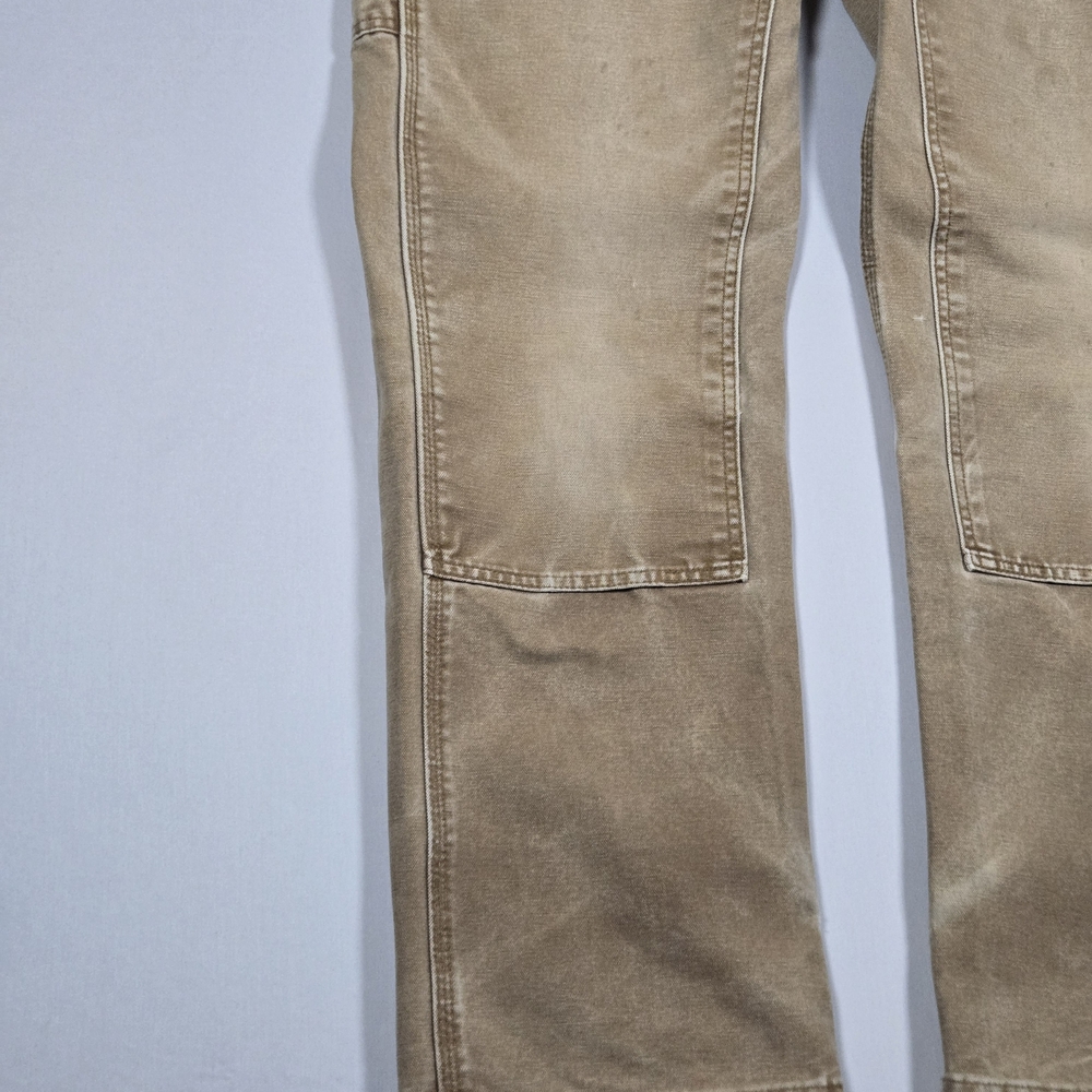 Vintage Carhartt Women's 10x34 Double Knee Canvas Pants Faded Tan WB136 - Picture 4 of 16